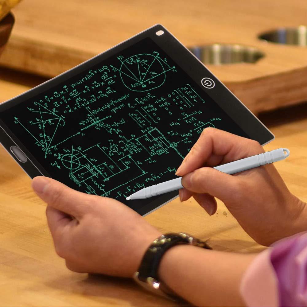 student writing tablet